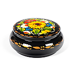 Скринька розписна ручної роботи в техніці Петриківський розпис Сапфір ШК-09 (2 види)