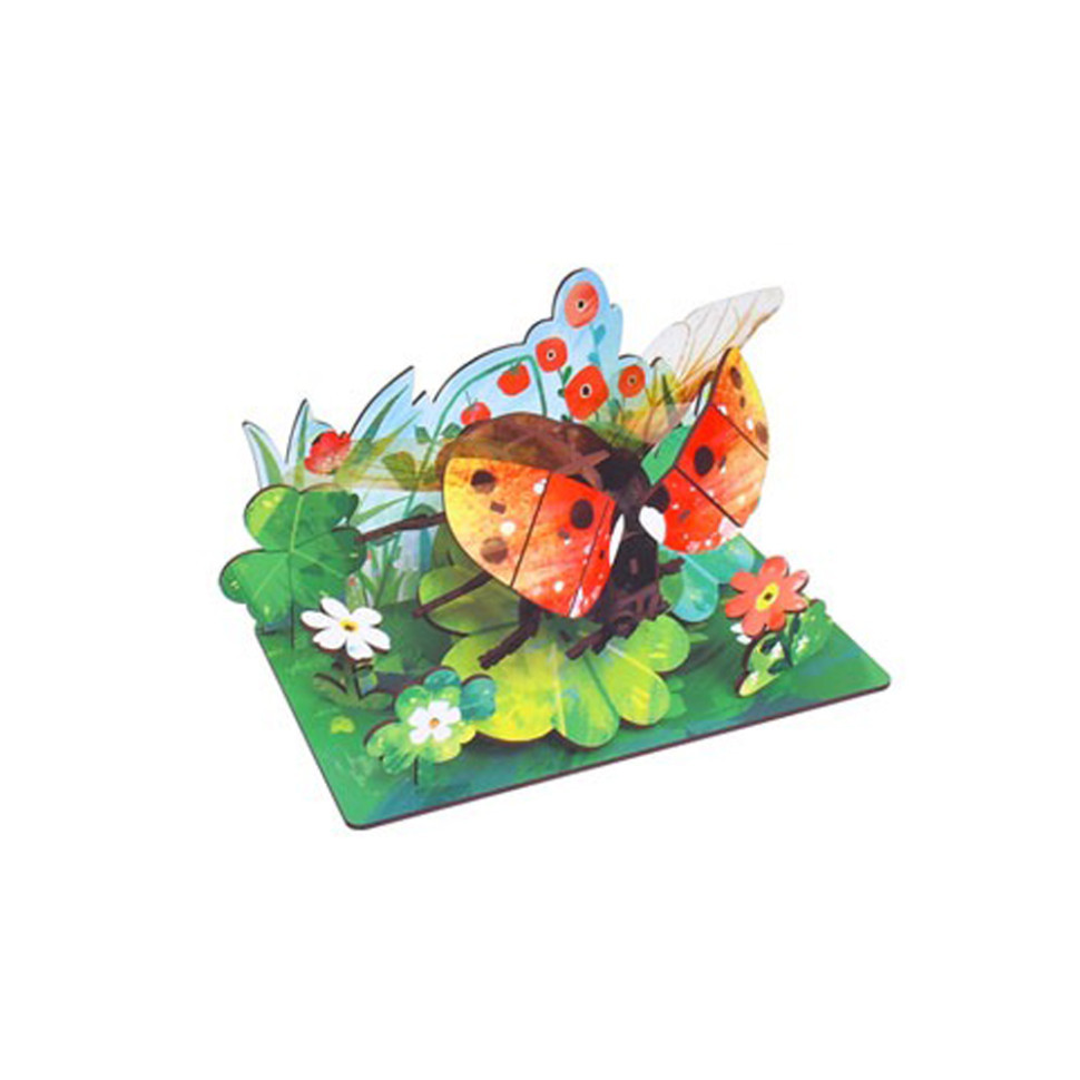 Дерев'яний пазл 3D "Ladybug" 68036W 49 деталей, фото 1