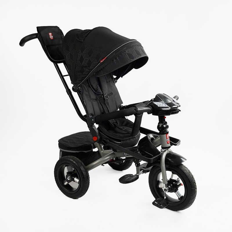 Велосипед-коляска триколісний з ручкою Best Trike 6088 F - 695-12 Сірий, з поворотним сидінням, фото 1