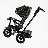 Велосипед триколісний дитячий з батьківською ручкою Best Trike 6088 F - 626-87 Чорний, з поворотним сидінням, фото 4