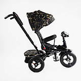 Велосипед триколісний дитячий з батьківською ручкою Best Trike 6088 F - 626-87 Чорний, з поворотним сидінням, фото 5
