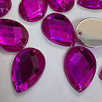 Пришивні акрилові каплі,13х18 мм Fuchsia *1шт