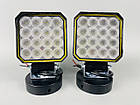 Фара LED квадратна 16 Led chip 12/24V. Широкий промінь. Світло 6500К, IP67.Реальні 27W, фото 7