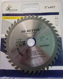 Пиляльний диск для дерева з напайками, 125 мм, посадка 22 мм, 40 зубців