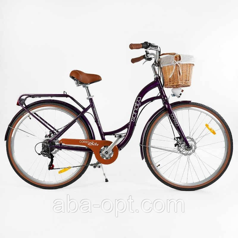 Велосипед міський Corso "Sonata" SN-28962 + КОШИК, фото 1