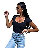 Елегантна оливкова футболка, фото 3