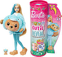 Лялька Barbie Cutie Reveal Teddy Bear and Dolphin Plush, Барбі в костюмі ведмедика та дельфіна
