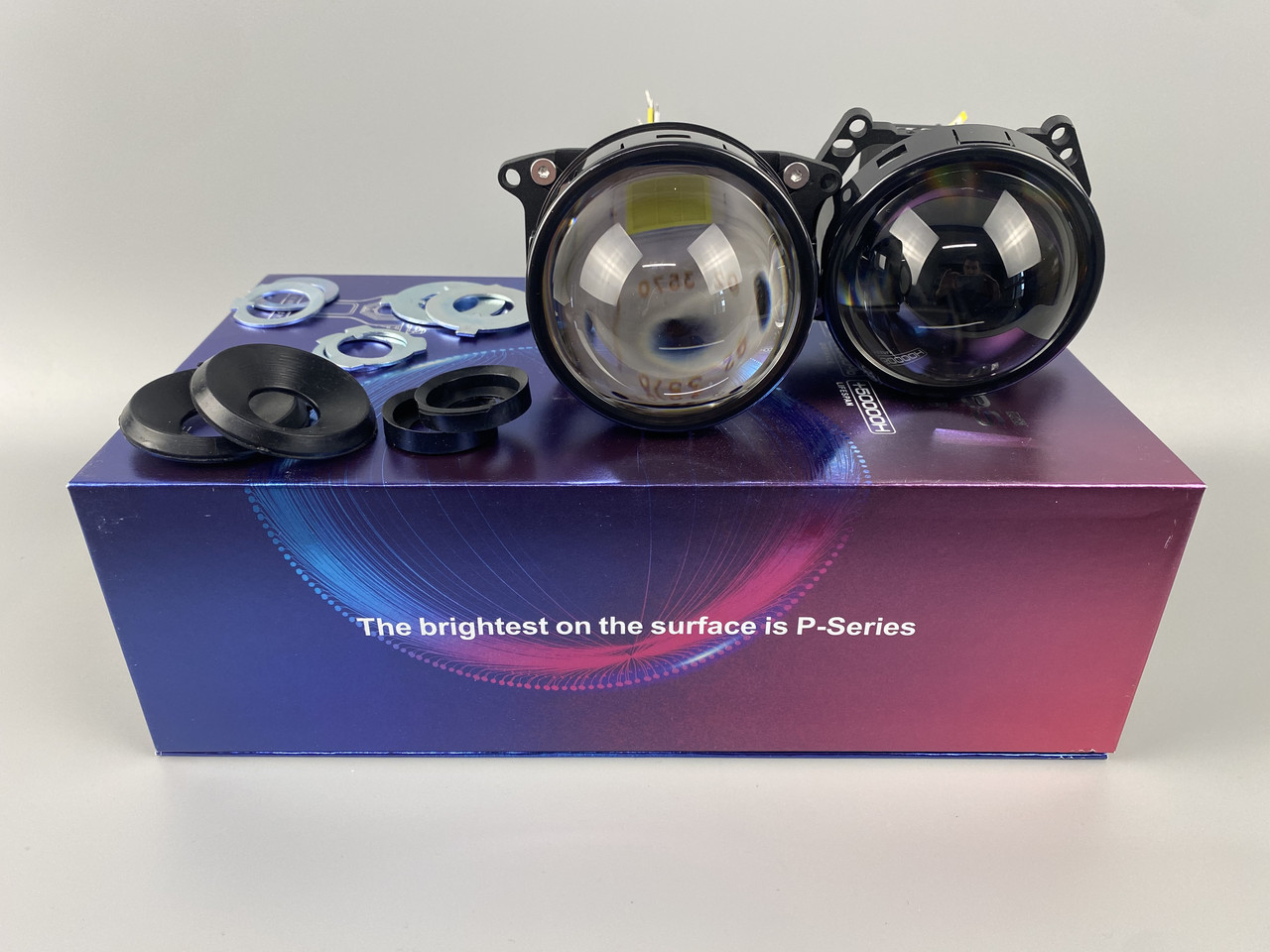 Лінза LED 2.5 дюйма, 12 V (комплект 2 шт.)45W — ближній/дальній P28, фото 1