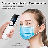 Медичний інфрачервоний безконтактний термометр із LED-дисплеєм, білий, фото 3