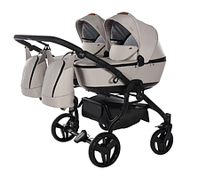 Універсальна коляска для двійнят Junama Space Duo 02 беж