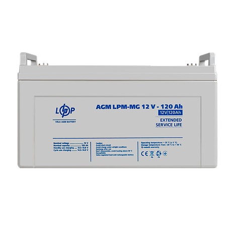Акумулятор мультигелевий LPM-MG 12V - 120 Ah, фото 1