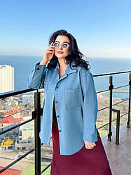 Джинсова сорочка вільного крою