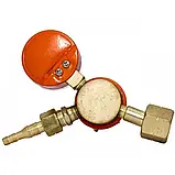 Редуктор пропановий з манометром БПО 5-3 для регулювання тиску маленький корпус (Повністю латунний), фото 2