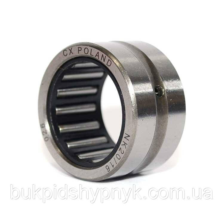Підшипник голчастий CX NK20/16 (NK 20/16)(NK 20 16)(NK 2016) (20x28x16), фото 1