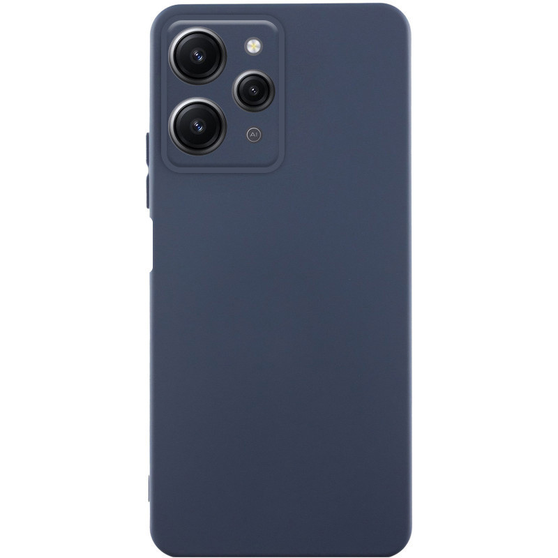Чохол Silicone Cover Lakshmi Full Camera (AA) для Xiaomi Redmi 12 | Мікрофібра Синій / Midnight Blue, фото 1