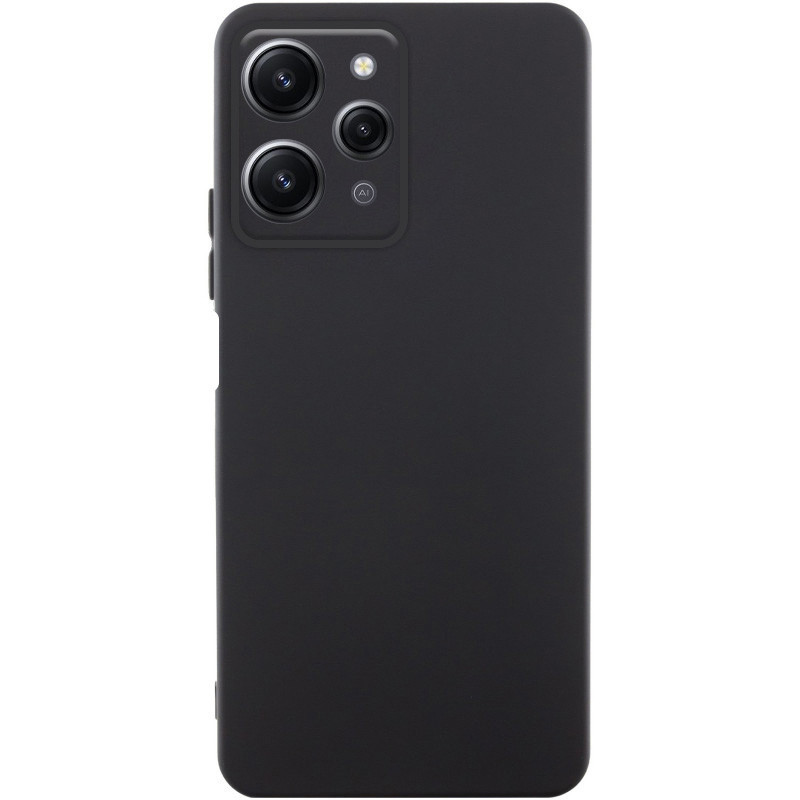 Чохол Silicone Cover Lakshmi Full Camera (AA) для Xiaomi Redmi 12 | Мікрофібра Чорний / Black, фото 1