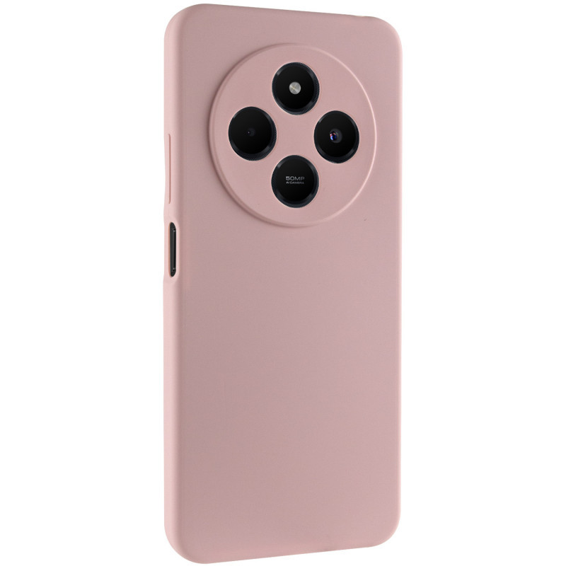 Чохол Silicone Cover Lakshmi Full Camera (AA) для Xiaomi Redmi 14C / Poco C75 | Мікрофібра Рожевий / Pink Sand, фото 1