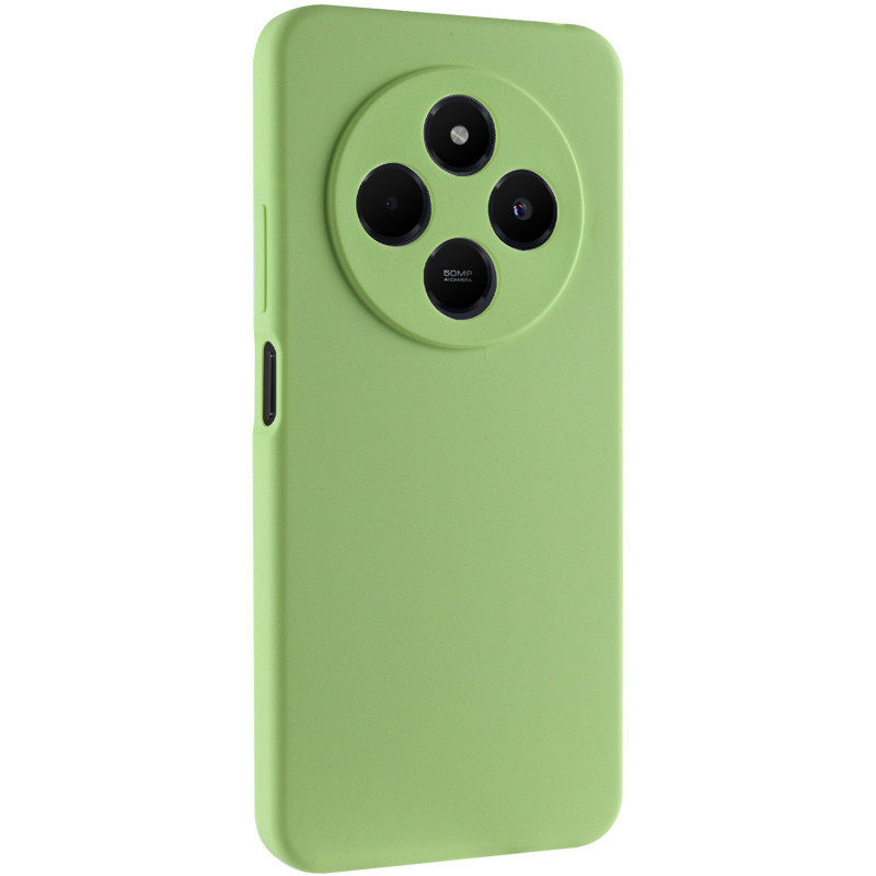 Чохол Silicone Cover Lakshmi Full Camera (AA) для Xiaomi Redmi 14C / Poco C75 | Мікрофібра Зелений / Pistachio, фото 1