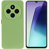 Чохол Silicone Cover Lakshmi Full Camera (AA) для Xiaomi Redmi 14C / Poco C75 | Мікрофібра Зелений / Pistachio, фото 2