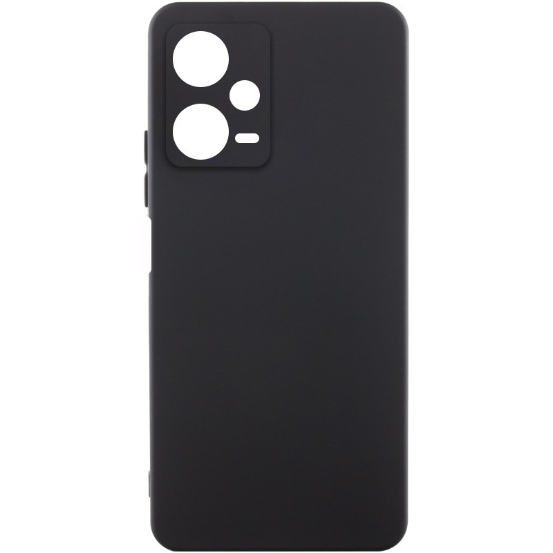 Чохол Silicone Cover Lakshmi Full Camera (AA) для Xiaomi Redmi Note 12 Pro 5G | Мікрофібра Чорний / Black, фото 1