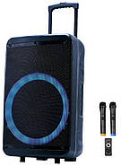 Колонка-валіза переносна на колесах з 2 мікрофонами та пультом ZXX-7878 60Вт, фото 5