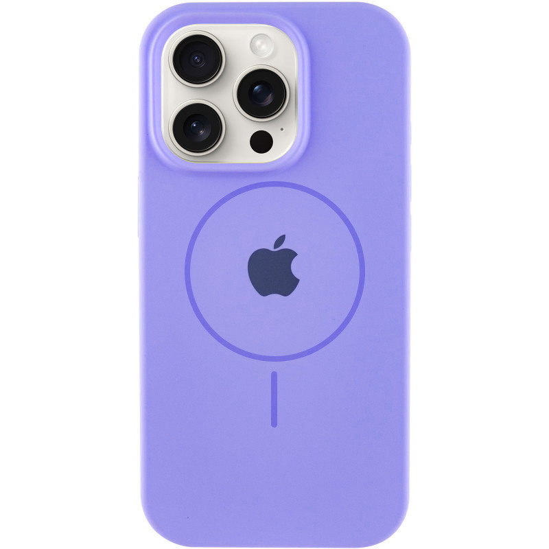 Чохол Silicone Case Full Protective (AA) with MagSafe для Apple iPhone 14 Pro Max (6.7") Бузковий / Lilac