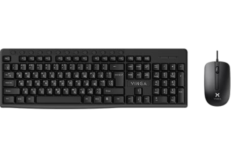 Комплект (клавіатура, миша) Vinga KBS-300 Black, фото 1