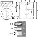 Поршень з кільцями Ø 111.68 двигуна Ford Powerstar 675TA трактора New Holland Fiat Ford Case, фото 3