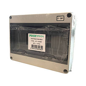 Розподільчий щит Profgroup Бокс зовнішнього монтажу на 12 модулів герметичний IP65 HT12