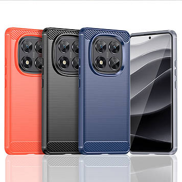Чохол на Xiaomi Redmi NOTE 14 Pro накладка бампер захисний протиударний силіконовий TPU "CARBON"