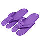 Тапочки в'єтнамки для педикюру одноразові 12пар/уп жовті/фіолетові/зелені, фото 3