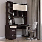 Комп'ютерний стіл з полицями Еверест Школяр-6 венге + дуб молочний (DTM-2149), фото 2