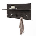 Вішалка на стіну Еверест Соната-800 80х40 см венге темний (DTM-2123), фото 2