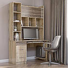 Комп'ютерний стіл з полицями Еверест Школяр-6 сонома + трюфель (DTM-2150), фото 2