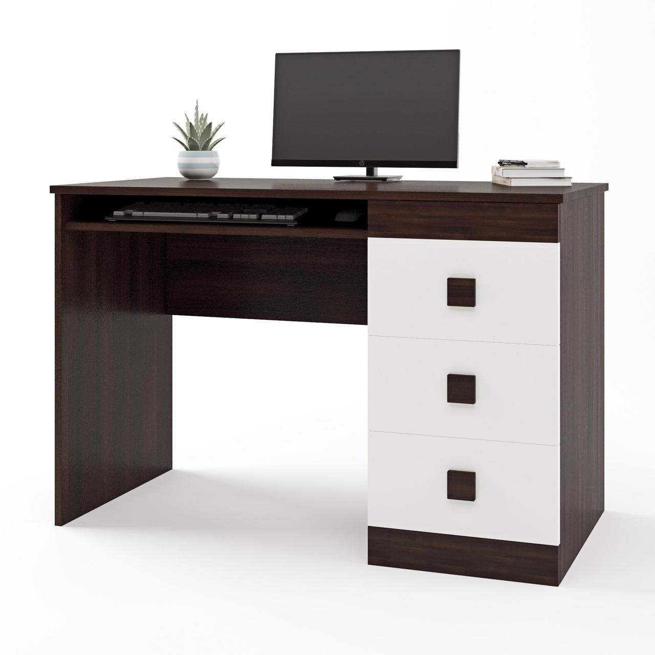 Стіл письмовий Еверест Соната венге темний + білий (DTM-2176), фото 1