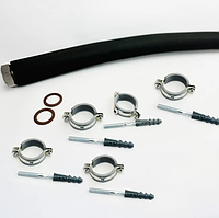 Шланг металевий гнучкий нержавіюча сталь 1 1/2”, 4бар FLEXY ECO-FLEX HT 220см(5кріплення)