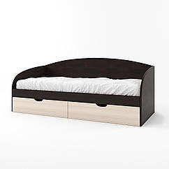 Ліжко односпальна Еверест Комфорт 80х190 см венге + дуб молочний (DTM-2096)