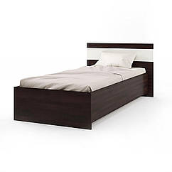 Односпальне ліжко Еверест Соната-900 90х200 см венге темне + біле (DTM-2113)