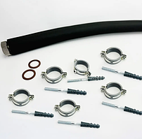 Шланг металевий гнучкий нержавіюча сталь 1 1/2”, 4бар FLEXY ECO-FLEX HT 250см(6кріплень)