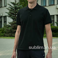 Футболка бавовна чорна щільна 200 г/м2