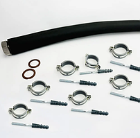 Шланг металевий гнучкий нержавіюча сталь 1 1/2”, 4бар FLEXY ECO-FLEX HT 280см(7кріплень)