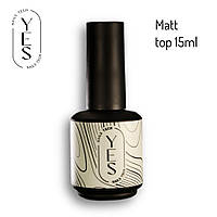 Топ матовий для гель-лаку YES Clear Top Matt, 15 мл