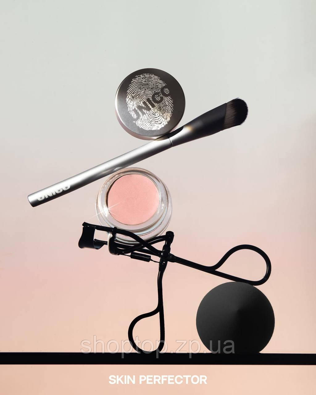 Перфектор Unico PINK Skin + Пензлик Unico для консилера та коректора, фото 1