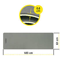 Килимок спортивний Cornix TPE 183 x 61 x 0.6 см для йоги та фітнесу XR-0002 Black/Green Poland, фото 5