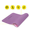 Килимок спортивний Cornix TPE 183 x 61 x 0.6 см для йоги та фітнесу XR-0007 Plum/Rose Poland, фото 6