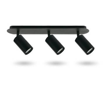 ML311- 3 свiтильник накладний MR16/GU 10 чорний круг потріійний поворотний