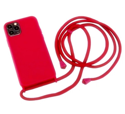 Силіконовий чохол для iPhone 11 Pro Max - Rope Strap Color case, Pink