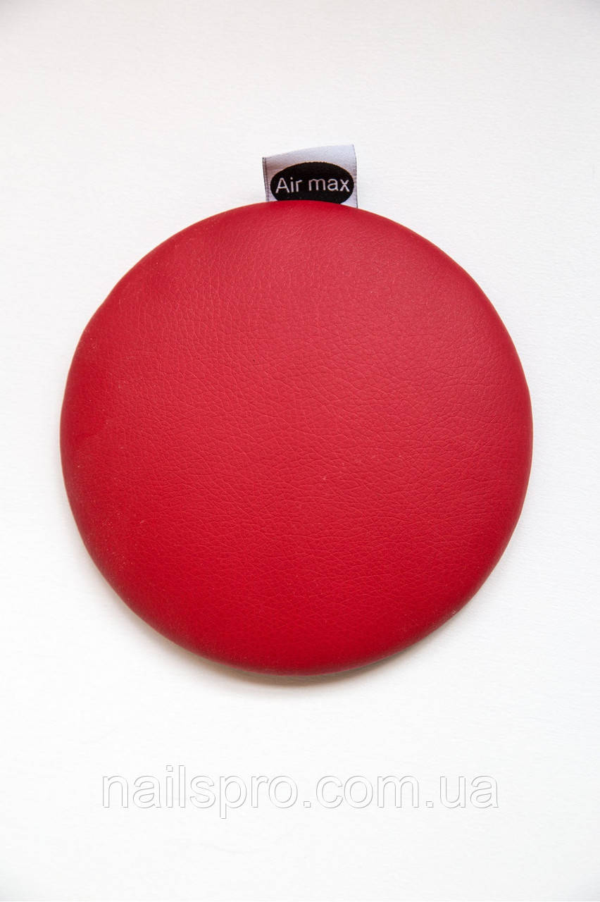 Підлокітник для манікюру круглий D 15 см Air Max червоний