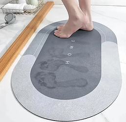 Килимок у ванну 58*38 см. швидковисихний нековзний, овальний (3858)
