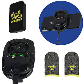 Комплект 4в1 кулер з Пельтьє для охолодження смартфона MEMO DL16 + напальчники + кейс коробка